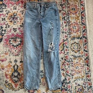 Old Navy Light Blue Distressed Boyfriend Jeans